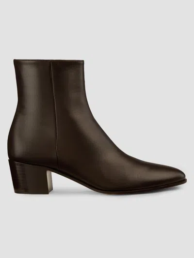 Gianvito Rossi Women's Spencer Vitello Glove 45mm Leather Boots In Brown