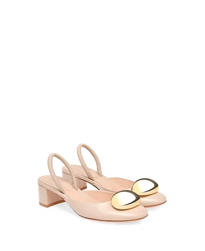 Gianvito Rossi Slingback Décollet In Beige
