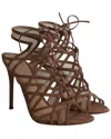 Gianvito Rossi Women's Suede Adria Sandal, Size 41 (authentic Pre-loved) In Brown