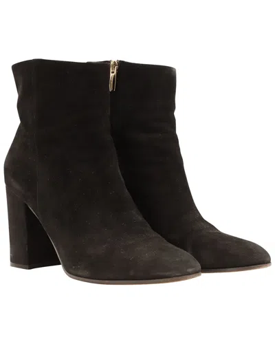 Gianvito Rossi Women's Suede Bootie In Black