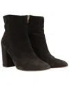 Gianvito Rossi Women's Suede Bootie In Brown