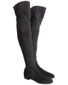Gianvito Rossi Women's Suede Felder Flat Over-the-knee Boot (authentic Pre-  Loved) In Black