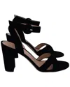 Gianvito Rossi Women's Suede Frida Ankle Strap Sandal, Size Eu | 41 (authentic  Pre-loved) In Black