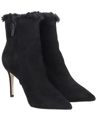 GIANVITO ROSSI GIANVITO ROSSI WOMEN'S SUEDE FUR-LINED BOOTIE, SIZE 40 (AUTHENTIC PRE-LOVED)