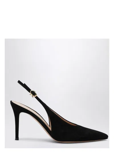 GIANVITO ROSSI WOMEN'S SUEDE HIGH SLINGBACK ROBBIE PUMPS