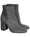 Gianvito Rossi Women's Suede Margaux Block-heel Ankle Boot (authentic Pre-  Loved) In Gray