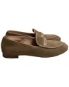 Gianvito Rossi Women's Suede Maxime Logo Loafer (authentic Pre-loved) In Brown