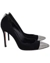 Gianvito Rossi Women's Suede Metal Mesh Cap-toe Pump (authentic Pre-loved) In Multi
