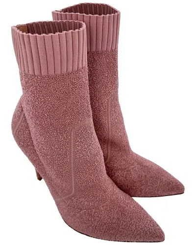 Pre-owned Gianvito Rossi Women's Synthetic Boucle Knit Fiona Bootie (authentic Pre-  Loved)