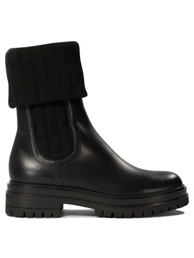 Gianvito Rossi Leather Chelsea Boots In Black