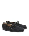 Gianvito Rossi Vandèe Suede Boat Shoes In Black