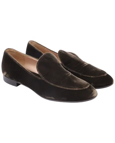Pre-owned Gianvito Rossi Women's Velvet Loafer (authentic Pre-loved)