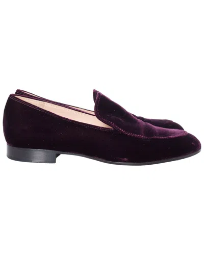 Gianvito Rossi Women's Velvet Marcel Velvet Loafer (authentic Pre-loved) In Purple