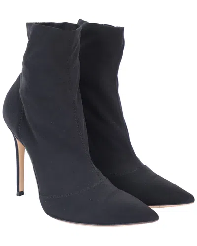 Pre-owned Gianvito Rossi Women's Viscose Elite Stretch-knit Sock Boot (authentic Pre-loved) In Black