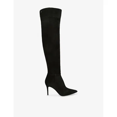 Gianvito Rossi Womens Black Jules Camoscio 45 Suede Thigh-high Boots Eur 39 / 6 Uk