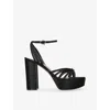 Gianvito Rossi Crepe Ankle-strap Platform Sandals In Black