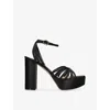 Gianvito Rossi Crepe Ankle-strap Platform Sandals In Black