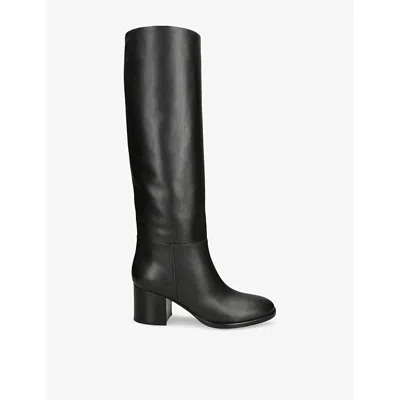 Gianvito Rossi Womens Black Vitello Glove 60 Leather Heeled Knee-high Boots Eur 36 / 3 Uk