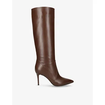 Gianvito Rossi Womens Brown Hansen Vitello Glove 45 Leather High-leg Boots Eur 39 / 6 Uk