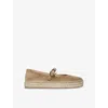 Gianvito Rossi Womens Elda Suede Espadrilles Camel Eur 38.5 / 5.5 Uk