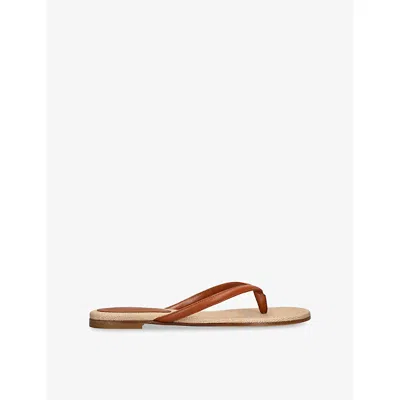 Gianvito Rossi Womens Camel/comb Calypso Leather Sandals Eur 37 / 4 Uk In Brown