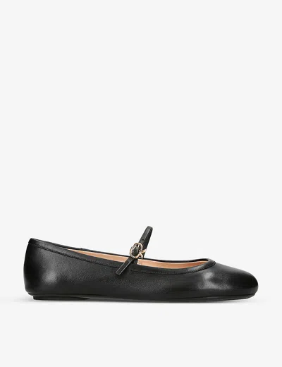 Gianvito Rossi Mary Ribbon Patent Leather Ballet Flats In Black