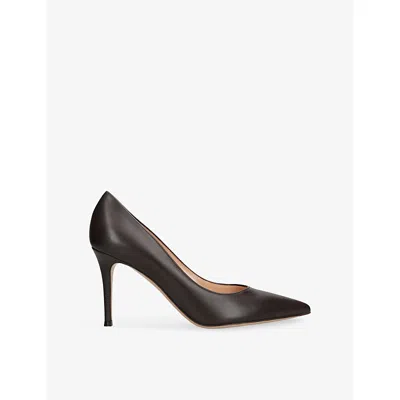 Gianvito Rossi Womens Dark Brown Gianvito 85 Leather Courts Eur 38/5 Uk