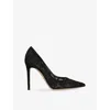 Gianvito Rossi Womens  Claudia 105 Lace Courts In Black