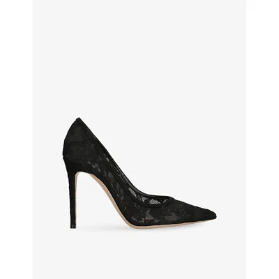 Gianvito Rossi Womens  Claudia 105 Lace Courts In Black