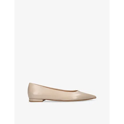 Gianvito Rossi Patent Leather Ballet Flats In Bone