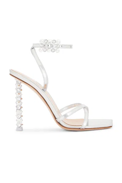 Gianvito Rossi Crystal Strappy Sandals In White