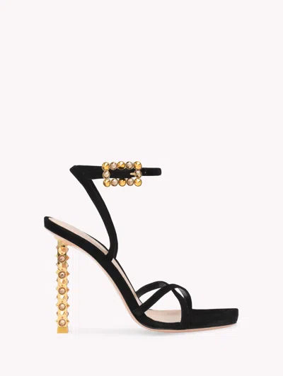 Gianvito Rossi Wonder Sandal In Black Suede