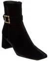 Gianvito Rossi Wondy 55 Velvet Bootie In Black