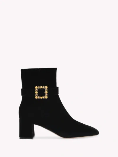 Gianvito Rossi Wondy Buckled Ankle Boots In Black