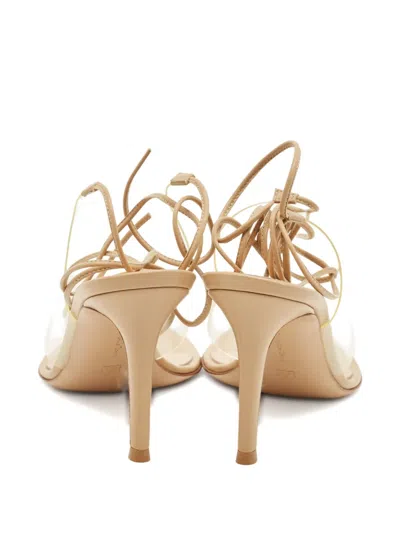 Pre-owned Gianvito Rossi Wrap Heeled Sandals In White