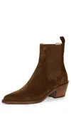 Gianvito Rossi Wylie Camoscio Stivale Booties Texas In Brown