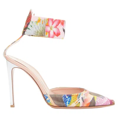 Gianvito Rossi X Altuzarra Floral Elastic Cuff Pumps In Multi