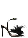 Gianvito Rossi Ynez 105mm Feather-embellished Sandals