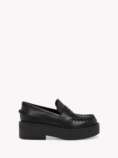Gianvito Rossi Yuna Braided-detail Loafers In Black