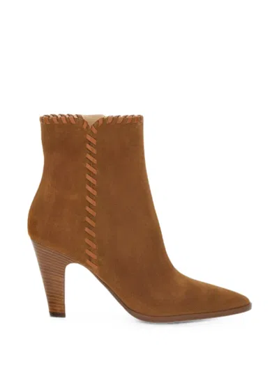 Gianvito Rossi Zaira Booties In Brown