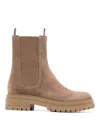 Gianvito Rossi Chester Suede Chelsea Boots In Camel
