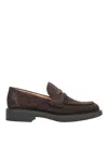 Gianvito Rossi Harris Shearling-lined Suede Loafers In Marrón