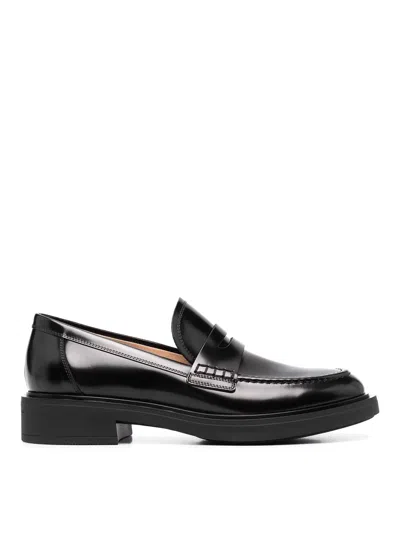Gianvito Rossi Perforated Trainers In Black