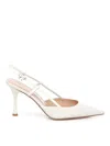 Gianvito Rossi Ascent Slingback Pumps With Back Strap In White