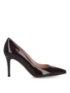 Gianvito Rossi 85mm Patent Leather Pointed-toe Pumps In Burgundy