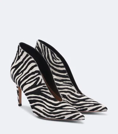 Gianvito Rossi Zebra Print Leather Pumps In Multicoloured