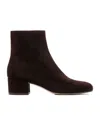 Gianvito Rossi Joelle Round Toe Block Heel Ankle Boots In Black