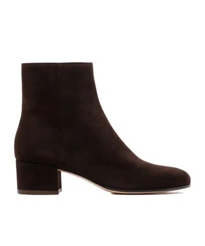 GIANVITO ROSSI ZIPPERED SHORT BOOTS