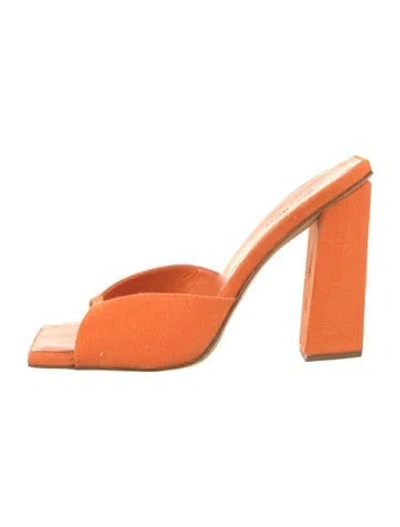 Pre-owned Gia/rhw Canvas Mules In Orange