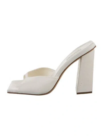 Pre-owned Gia/rhw Canvas Slides In White